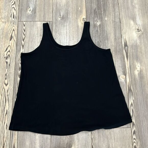 Lane Bryant Black Ribbed Tank - Picture 1 of 6